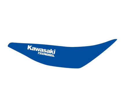 Pokrowiec/poszycie na siedzenie kawasaki kx 125/250 '94-'98, replica team kawasaki '96, kolor niebieski, logo kawasaki
