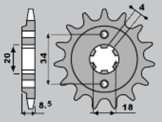 Zębatka przednia 2046 14