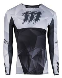 Koszulka moto 111.1 - razor black kolor czarny/szary rozmiar l