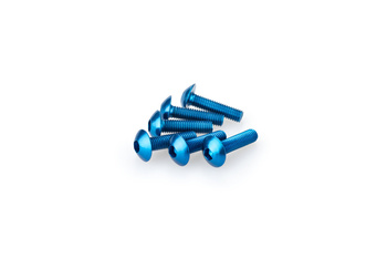 Śruby z anodyzowanego aluminium blister 6 śrub imbusowych m5x15mm niebieskie
