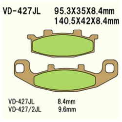 Klocki hamulcowe vesrah  vd-427jl