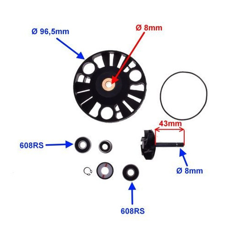 Pompa wody skutera Gilera DNA Piaggio Hexagon X9 125, Vespa LX ET4 GT 125