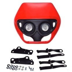 Uniwersalna owiewka z halogenami czerwona Niska