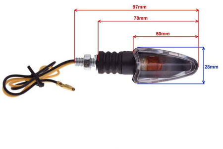 Kierunkowskaz prawy przód czarna obudowa 12V10W