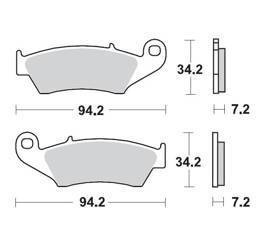 Klocki hamulcowe kh185 / kh389 nitro racing ng sinter metal soft: 22 (nitro sport)  honda: cr 125-250-500, crf 450, xr 400-600-650r, k