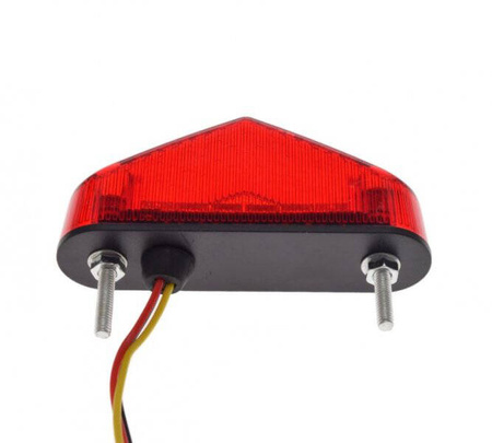 Lampa tylna LED motocykl skutera ATV czerwony klosz