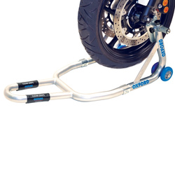 Podnośnik premium motocyklowy pod przednie koło - mocowanie za lagi