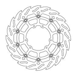 Tarcza pływająca przód 300mm flame (aluminiowy środek) honda crf 250/450 '04-'20