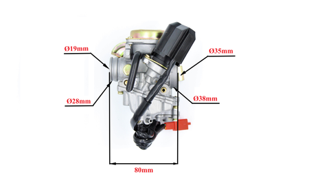 Gaźnik skuter 4T GY6-50 4T 139QMB Romet Barton Junak Zipp Metalowa Pokrywka