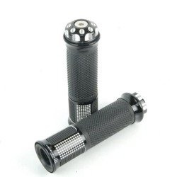 Guma manetki kierownicy aluminiowo gumowe czarne