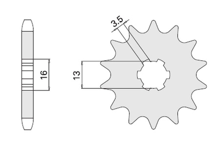 Zębatka przednia 428 14 (428-14) (łańc.428) suzuki polini