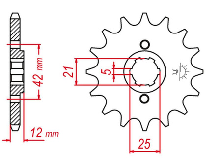 Zębatka przednia 571 16 yamaha xj600 '83-'90 (jtf571.16)