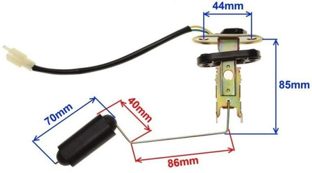 Czujnik poziomu paliwa do motocykla Junak 901 na 2 śruby