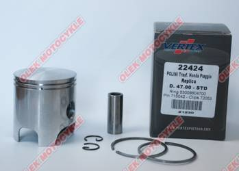 Vertex tłok polini, honda, piaggio 47,95mm sworzeń 12mm (pierścienie 53009804800 x 2 szt.)