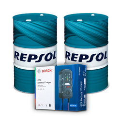 REPSOL OLEJ SILNIKOWY 4T SMARTER SYNTHETIC 10W40 BECZKA 60L MA2 SYNTETYCZNY x2 + PROSTOWNIK BOSH