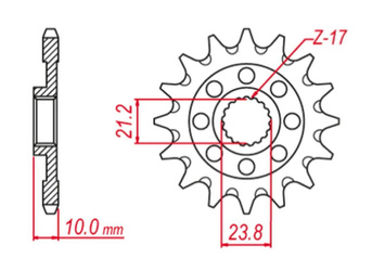 Zębatka przednia 2160 13 suzuki rmz 450 '13-'20 samooczyszczająca (jtf1443.13sc)* (łańc. 520)