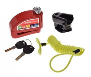 Blokada tarczy hamulcowej z Alarmem Unit czerwona