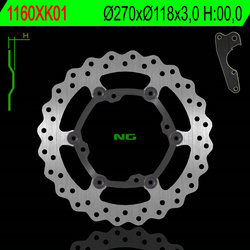 TARCZA HAMULCOWA Z ADAPTEREM OVERSIZE (270X118X3) WAVE PŁYWAJĄCA