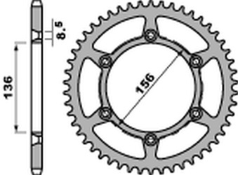 Zębatka tylna 820 53 c45 husqvarna sm/s630 '10-'11, suzuki dr 250/350 '90-'95 (jtr822.53) (łańc. 520)