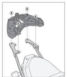 stelaż kufra centralnego yamaha mt 07 700 (14-15) ( bez płyty )