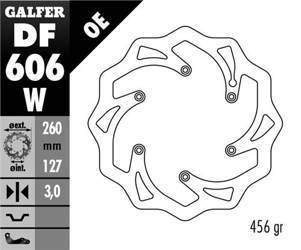 Tarcza hamulcowa przód ktm sx/ex, husaberg,husqvarna,gas gas wave (260x127x3mm)
