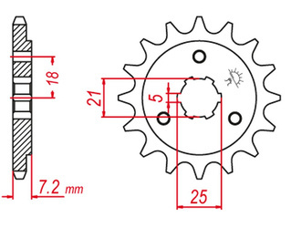 Zębatka przednia 437 14 suzuki dr600/650 '85-'95 (+1) (jtf437.14)