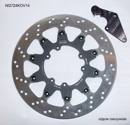 TARCZA HAMULCOWA PRZÓD Z ADAPTEREM OVERSIZE (320X101X5) HONDA CR 125 '04-'09, CRF 250R/X '04-'14, CRF 450R '04-'14, CRF 450X '04-'16 (NG724K14)