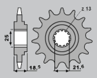 Zębatka przednia 2119 15 kawasaki z 750/800 '04-'14
