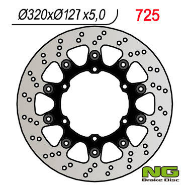Tarcza hamulcowa przód ktm 320 mm supermoto (320/318x127x5)
