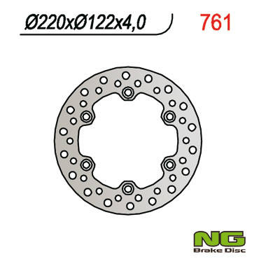 Tarcza hamulcowa tył honda cr 125/250 85-88 (220x122x4)