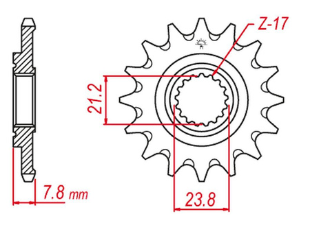 Zębatka przednia 2320 13 honda crf 250r '18-'21 (jtf1344.13)* (łańc. 520)