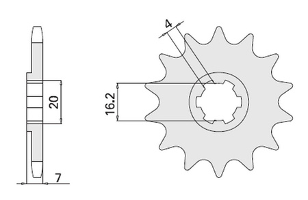 Zębatka przednia 413 12 suzuki ts 50x`84-96, rmx 50`97-99 (jtf413.12) (413-12)