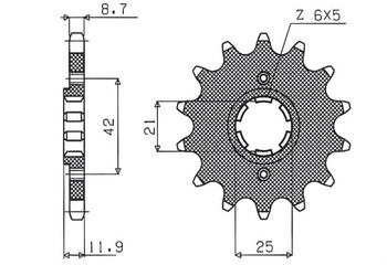 Zębatka przednia 571 16 yamaha xj 600 '84-'91 (jtf571.16) (łańc. 530) (57116jt)