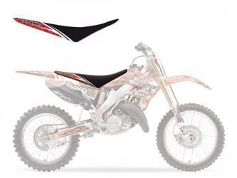 Pokrowiec/poszycie na siedzenie honda cr 125, cr 250 '02-'07 (11) tribal skull kolor czarny/ czerwony