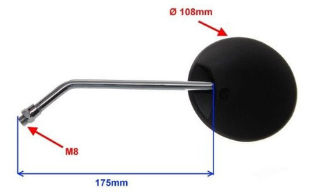 Lusterka do skutera Quada ATV gwint M8 Komplet