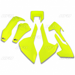 komplet plastików husqvarna tx/te/fe '17-'19 z osłoną lampy kolor zółty fluo (hu621dflu)