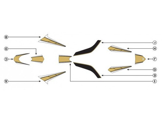 Zestaw Naklejek Puig Do Yamaha T-Max 530 12-14 (Złote 8419)