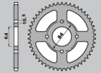Zębatka tylna 4302 42 c45 suzuki lt/ltz, van van rv 200 '16-'19