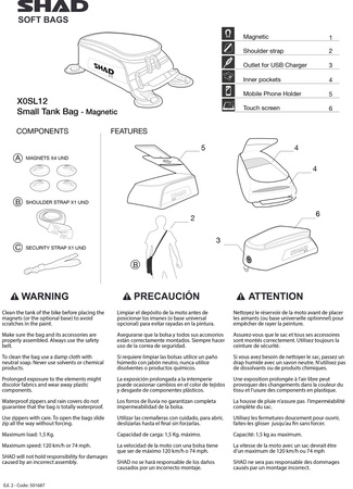 Torba na zbiornik Shad SL12M półsztywna 4 l