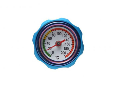 Korek wlewu oleju z termometrem do Yamaha niebieski