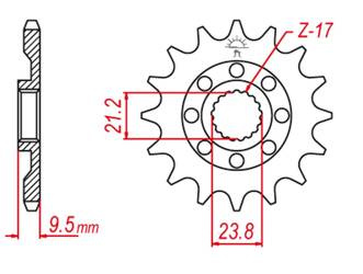 Zębatka przednia 2133 13 suzuki rmz 450 '05-'12, rmx 450 '10-'19 (jtf1441.13)