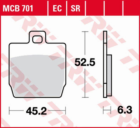 KLOCKI HAMULCOWE TRW MCB701EC