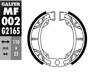 Szczęki hamulcowe tył/przód honda bali 50/100 '95-, cg 125 '80-'03, monkey 50 '88-, 125 '86-'90, peugeot zenith 50 '93-, kymco heroism 50/12