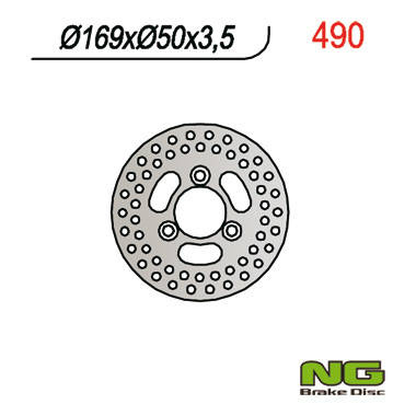 Tarcza hamulcowa przód kawasaki ksf 250 '96-'01, kef 300 '01-'02 (169x50x3,5)