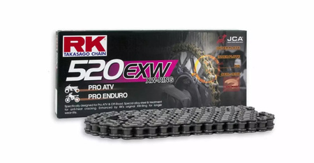 ŁAŃCUCH NAPĘDOWY 520EXW-128 (XW-RING) ZAKUWKA (CLF) W ZESTAWIE KOLOR STANDARD (POJEMNOŚĆ: DO 750 CCM) (34,3 KN)