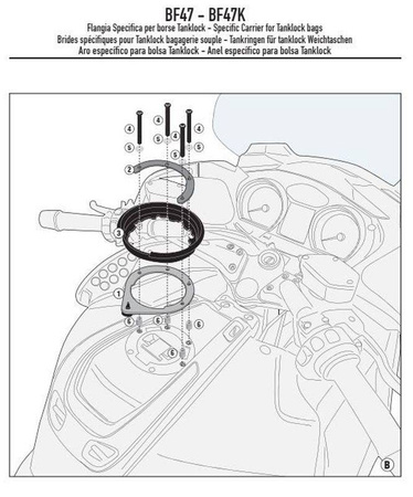 mocowanie tanklock bmw r 1200rt (05-13)