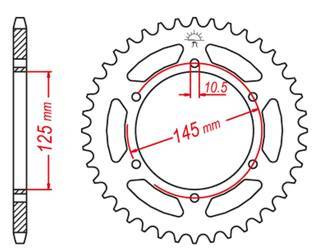 Zębatka tylna 866 46 yamaha xtz 750 89-98 (3ld) (jtr855.46)