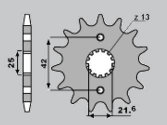 Zębatka przednia 513 16 kawasaki zzr/zxr/gpx/gpz, cagiva raptor 1000 '01-'05