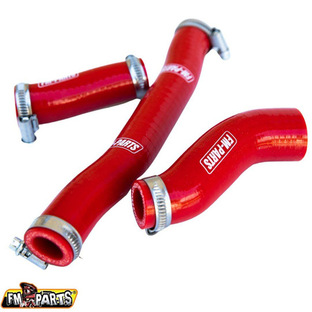Fm-parts silikonowe węże/przewody chłodnicy ktm exc 250/300 tpi '20-'23,  husqvarna te/tei 250/300 tpi '20-'23  ,gas-gas ec 250/300 tpi '20-'23  kolor czerwony