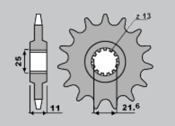 Zębatka przednia 580 15 yamaha fzr 1000/ fz6/ r6 (jtf580.15)